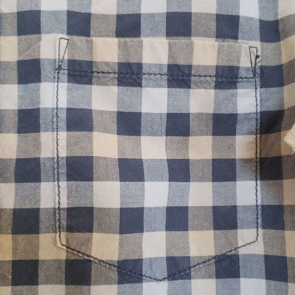 FOSSIL Men's Plaid Button Down Shirt Blue Gray - Picture 8 of 11